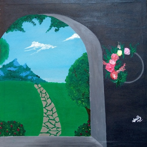 [PK4491-AR-OIL-013783] Valley view from window