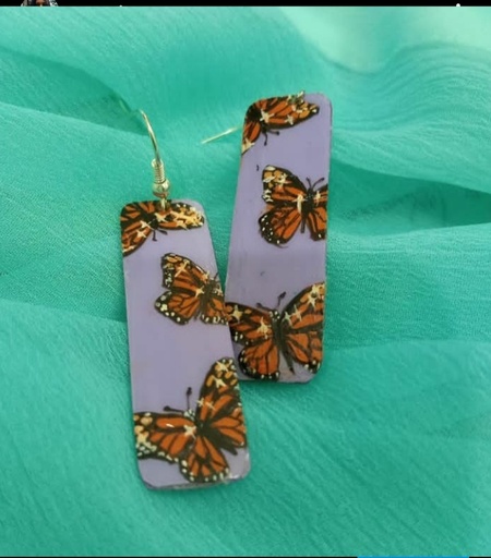 [PK4496-JW-EAR-013794] retro butterfly earings