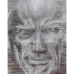 [PK4259-AR-DRW-013840] Eraser Drawing of a Portrait