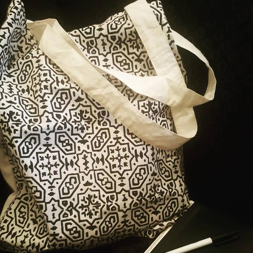 [PK3292-AR-ACR-014092] Block Print tote Bag