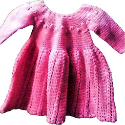 [PK4596-CK-KUR-014176] Stylish pink wool baby frock