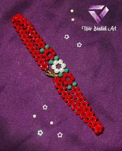 [PK4592-GN-GEN-014180] Red flower anklet