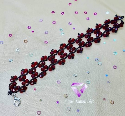 [PK4592-GN-GEN-014181] Red and black bracelet