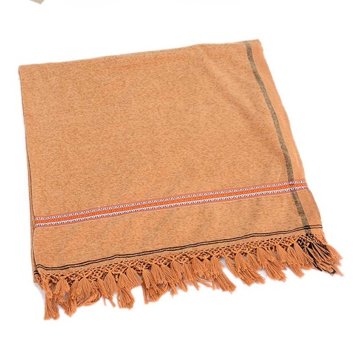 [PK4740-GN-GEN-014307] Loomed Velvet Shawl 