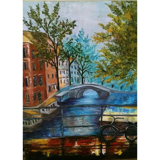 [PK4252-AR-OIL-014317] Oil Painting On Canvas