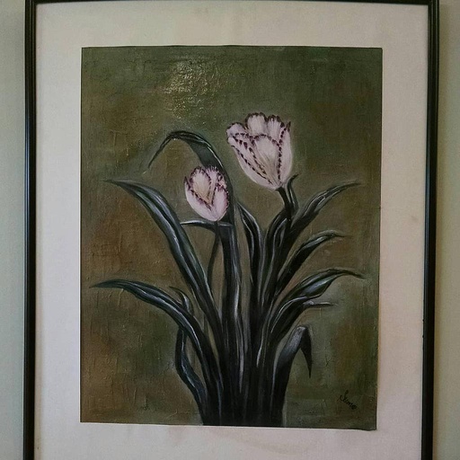 [PK4252-AR-OIL-014320] Oil Painting On Plaster Of Paris