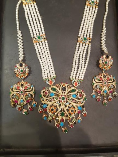 [PK4107-JW-NCK-014660] Nauratan Silver Mala