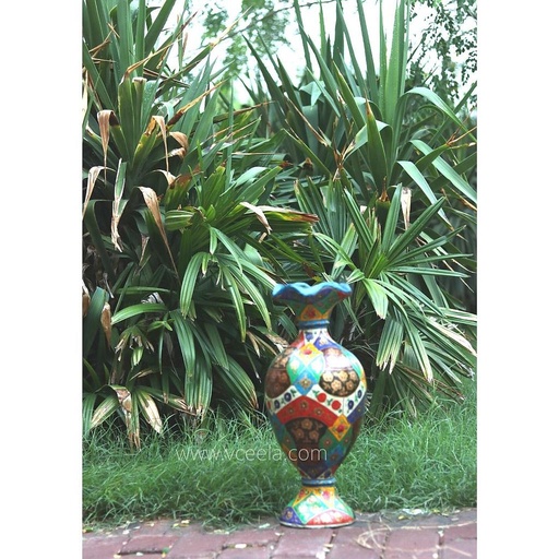 [PK0038-HM-VAS-015160] Camel Skin Vase