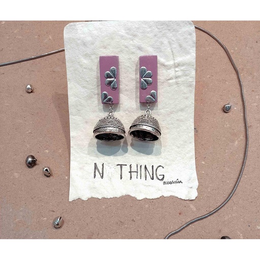[PK4127-JW-EAR-015205] Mauve Jhumkay