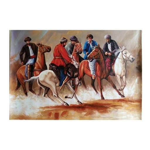 [PK5259-AR-PAI-015353] Buzkashi Painting