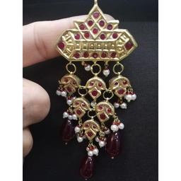 [PK3229-JW-EAR-015383] Traditional Kundan Earrings