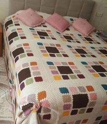 Handmade Woolen Crochet Bedsheet