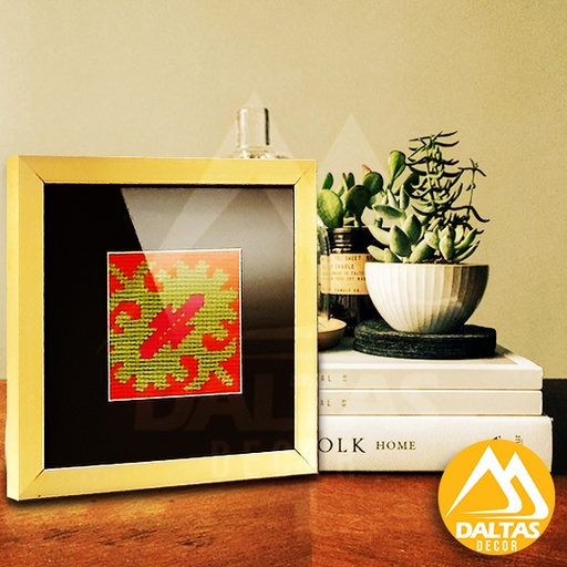 [PK5426-HM-WLH-015764] Handmade Embroidered Wall frame - Cross stitch