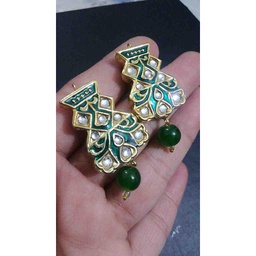 Traditional Meena Kundan Earrings