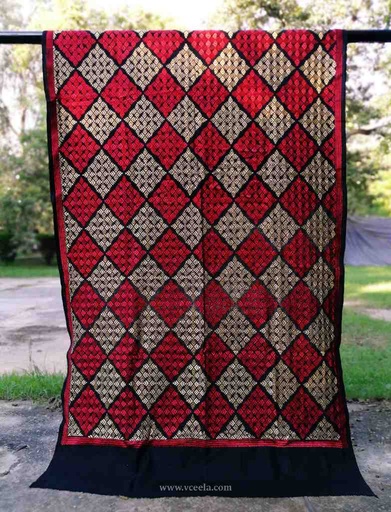 [PK3037-CW-SCF-016900] Embroidered Phulkari Shawl 