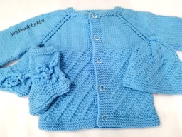 Baby Cardigan Set/ Blue