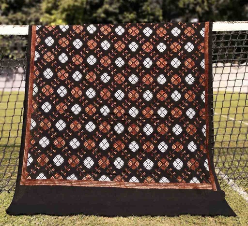 [PK3037-CW-SCF-017141] Embroidered Phulkari Shawl      