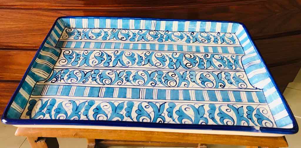 Blue Pottery ( Large Tray)