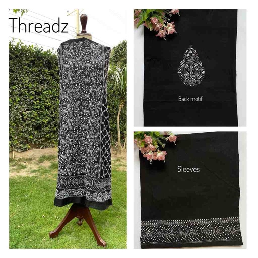 [PK2242-CW-UNS-017283] Hand Embroidered Shirt with Chikankari