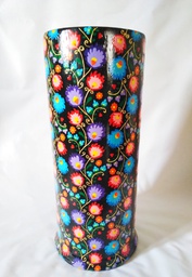Black Handpainted Vase