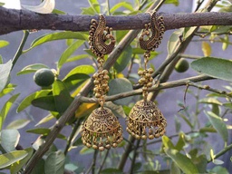 Hand-Crafted Antique Jhumkay Earrings 