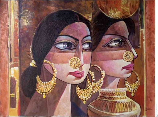 [PK5259-AR-OIL-017871] Abstract Face Painting