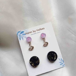 Resin Earrings with Duck Charm