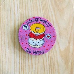 Donut Worry Be Happy Fridge Magnet