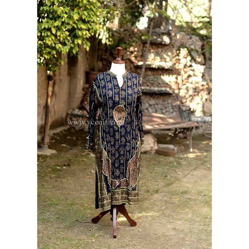 [PK6405-CW-PRT-019197] Gota Work Embroidered Shirt with Digital Print