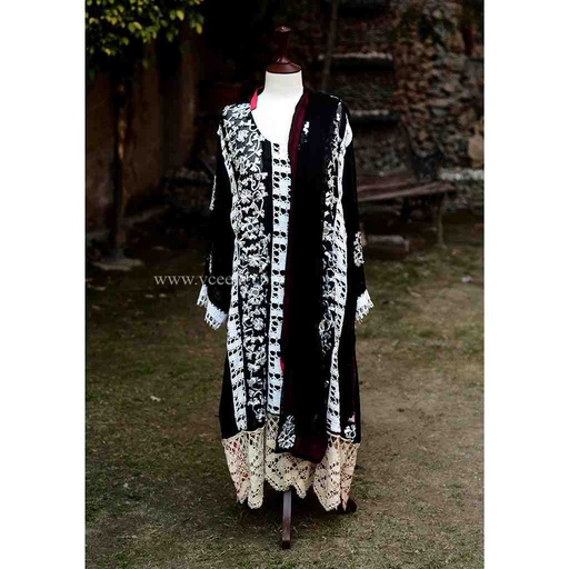 [PK6405-CW-PRT-019216] Gota Embroidery Shirt and Dupatta