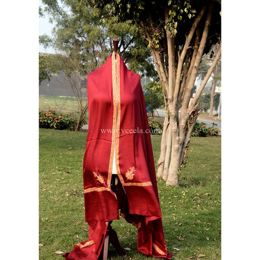 [PK6411-CW-SCF-019255] Kingri Border Shawl