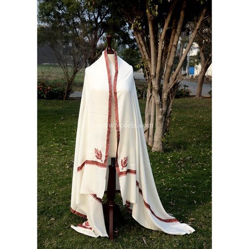 [PK6411-CW-SCF-019259] Kingri Border Shawl