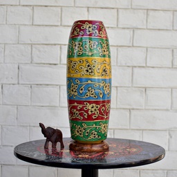 [PK1918-HM-LMP-19452] Hand Painted Camel Skin Lamp