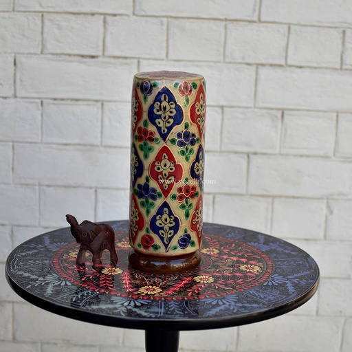 [PK1918-HM-LMP-19477] Hand Painted Camel Skin Lamp