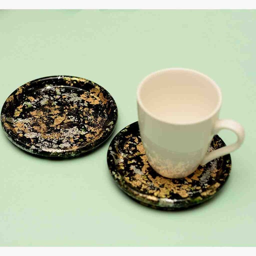 [PK6787-HM-KMA-019875] Resin Art Tea Coaster Set