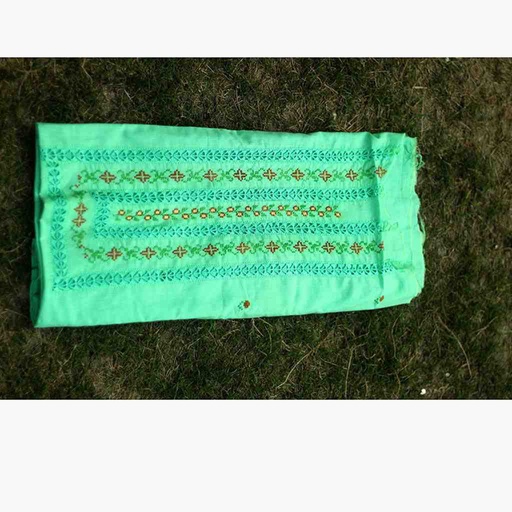 [PK6806-CW-UNS-019926] Apple Green Unstitched Fabric