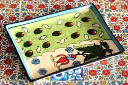 Blue Pottery Rectangle Dish