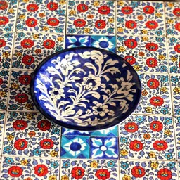 Blue Pottery Rice Plate
