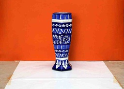 [PK0363-HM-VAS-022362] Blue Pottery Flower Vase
