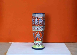 [PK0363-HM-VAS-022363] Blue Pottery Flower Vase