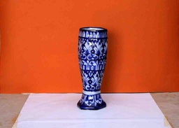 [PK0363-HM-VAS-022364] Blue Pottery Flower Vase