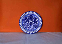 [PK0363-HM-TBW-022373] Blue Pottery Plate (Large)