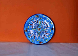[PK0363-HM-TBW-022374] Blue Pottery Plate (Large)