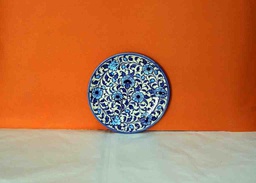 [PK0363-HM-TBW-022381] Blue Pottery Plate (Large)