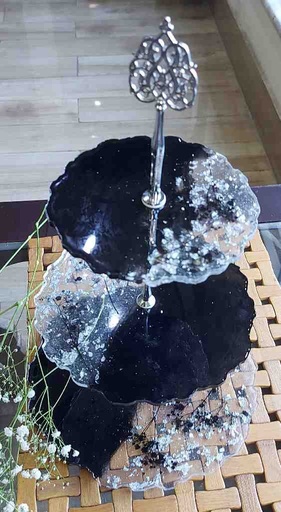 [PK5792-HM-TBW-022519] Three Tiers Resin Serving Stand