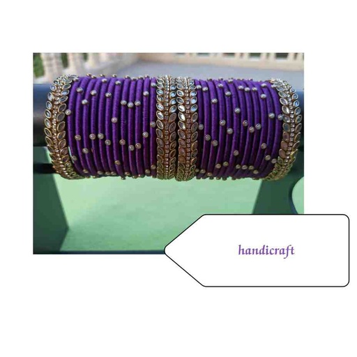 [PK7133-JW-BNG-022561] Thread Bangles (Set of 14)