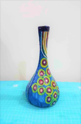 [PK1803-HM-VAS-023596] Blue Pottery Vase