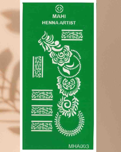 [PK7633-AR-DIG-023637] Henna Stencils/Stickers MHA003