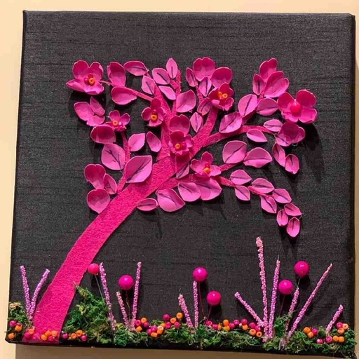 [PK4905-HM-WLH-023864] Pink Tree Wall Decor