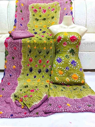 [PK7775-CW-UNS-023955] Traditional Handmade Rajasthani Chunri (3-Piece)